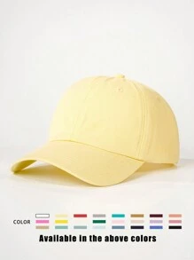 1pc Solid Color Baseball Cap, Adjustable Outdoor Sun Protection Casual Hat For Spring, Autumn, Travel, Beach, Suitable For Y2K Style Youth