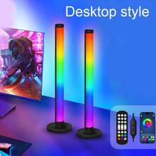 Đèn sàn RGB có ứng dụng và điều khiển từ xa, đèn góc LED, đèn sàn thông minh hiện đại 1000 Lumen có đồng bộ nhạc và 16 triệu màu DIY, đèn sàn đứng đổi màu cho phòng ngủ, phòng khách và phòng chơi game, 1/2 chiếc - Nhiều màu - Xem 9