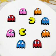 Fashion The Clogs Accessorized With Cartoon Pixel Decorations Have Great Charm - 10pcs 1set - View 5