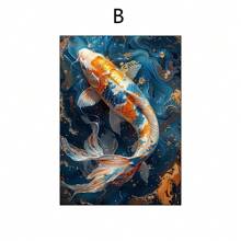 1pc/3pcs Vibrant Koi Fish Canvas Art Set, Golden & Red, Frameless Wall Art Decor Vintage Posters And Prints For Living Room, Bedroom,Kitchen Restaurant, Office With Unique Gift Idea Gifts Birthday Graduation Coastal Decor Coastal Decor Beach Decor