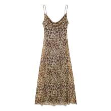Nouvelle arrivée d'été DEEKA Robe glissière en maille de chiffon avec imprimé léopard et motif animal pour femme