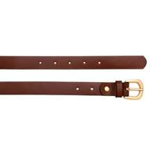 Cinto Feminino de Couro 25mm com Fivela Dourada - Preto, Marrom e Caramelo - 25523