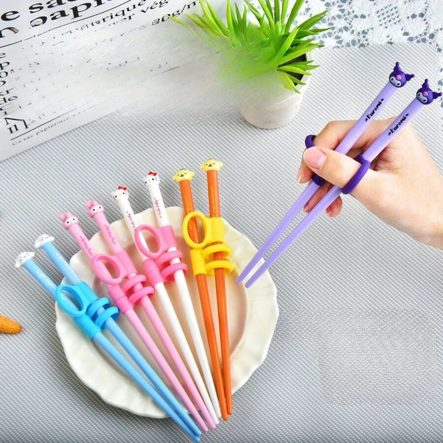 Sanrio Cute Chopsticks With New Cartoon Image Design, Add A Cute Touch To Your Tableware Collection, Suitable For Parties - Multicolor - View 1