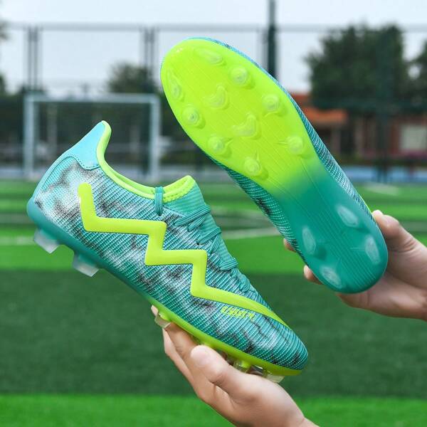 Turf Football Shoes Unisex TF Cleats Studs Students Adults Training Artificial Turf Natural Grass AG Long Studs Anti-Slip Small Size Leather Football Shoes Soccer Shoes Youth World Cup In Stock Direct Supply Lowest Price