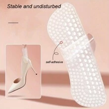 10 miếng đệm gót chân bằng silicon, đệm gót chân chống trượt & bảo vệ dành cho cả nam và nữ, ngăn gót chân bị trượt - mờ - Xem 2