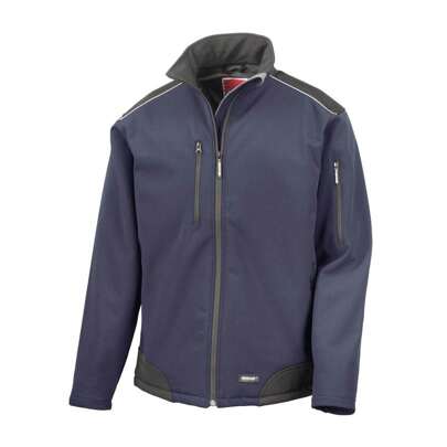 Result Mens Ripstop Soft S Breathable Jacket (Navy/Black) - 93% Polyester/7% Elastane