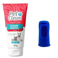 Pet Clean Toothpaste + Finger Brush Kit For Dogs And Cats - Rojo - Ver 2