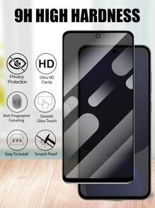 2 piezas Set compatible con la serie, película protectora de pantalla de privacidad de serigrafía, protección de la privacidad lateral de 28 grados, borde curvo de vidrio templado 3D, anti-rotura, compatiblecon Galaxy S21FE/Galaxy S23FE /Axy A54/Aaky A06/Xamy S25 Ultra, transparente, libre de burbujas, privacidad, huella antifibras, regalo para cumpleaños/Pascua/Día del Presidente/Navidad, teléfono protector de teléfono antip, protector, accesorios de pantallas - Negro - Ver 3