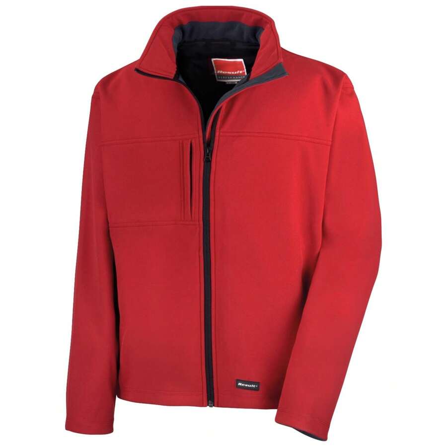 Result Mens Softs Premium 3 Layer Performance Jacket (Waterproof, Windproof & Breathable) (Red) - 93% Polyester/7% Elastane - Red - View 1