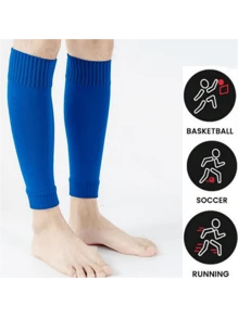 1 Pair/2 Pairs/4 Pairs/5 Pairs Unisex Outdoor Football Leg Sleeves, Elastic Breathable Knee Protection, Wear-Resistant Compression Leg Sleeves, Suitable For All Seasons - Multicolor - View 7