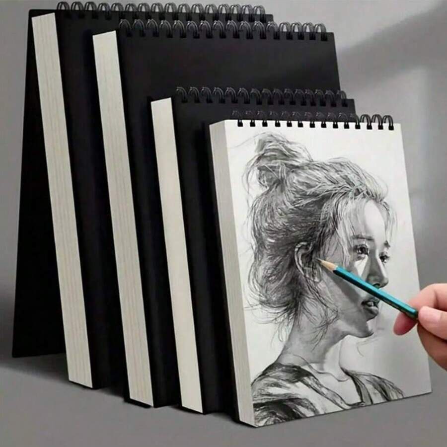 1 Pack 30 Pages Top-Grade Spiral-Bound Sketch Book, Art Sketchpad, Life Drawing Pad, Suitable For Adult Beginners And Artists