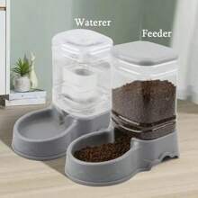3.8L Pp Material Pet Feeder Pet Fountain Drink Bowl Automatic Pet Feeder Large Dog Food Dispenser