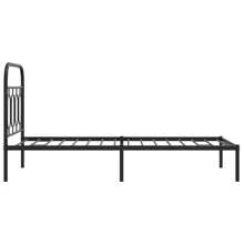 Stylish Black Bed Frame With Headboard 80x200cm Modern Design No Mattress Included - Black - View 4