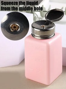 Flacone da 120/180ml di smalto per unghie rimuovitore in bianco/rosa/blu con pompa in acciaio inossidabile, tipo a pressione per la distribuzione del liquido, adatto per rimuovere alcol, smalto per unghie e trucco, con tappo in metallo - Multicolore - Visualizzare 9