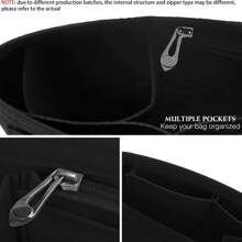 Organiseur de sac à main à insérer pour le sac fourre-tout Le Pliage. Organiseur multi-poches en feutre, sac organiseur avec fermeture éclair. Sac de voyage essentiel