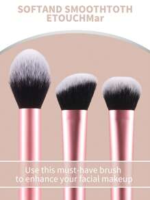 3件套化妆刷套装 - 粉底刷、晕染刷、遮瑕刷，便携式化妆工具，化妆刷套装，化妆刷套装，化妆刷组合，全套化妆工具，化妆刷套装，全套化妆工具，化妆刷组合，化妆刷套装，化妆礼盒套装