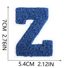 7CM, 1PC,26 PCS, Blue Patch, Black Patch ,PINK Patch ,White And Black Patch, 26 Blue English Letters A-Z, Shinier Letter Fashion Patch, DIY Sewing To Express Love, Unique Decorations For Clothing, Pants, Hats, Jeans, Wallet, Etc. - Blue - View 34