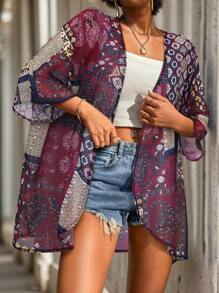 Print Kimono Casual Summer Beach Vacation Holiday Outfits