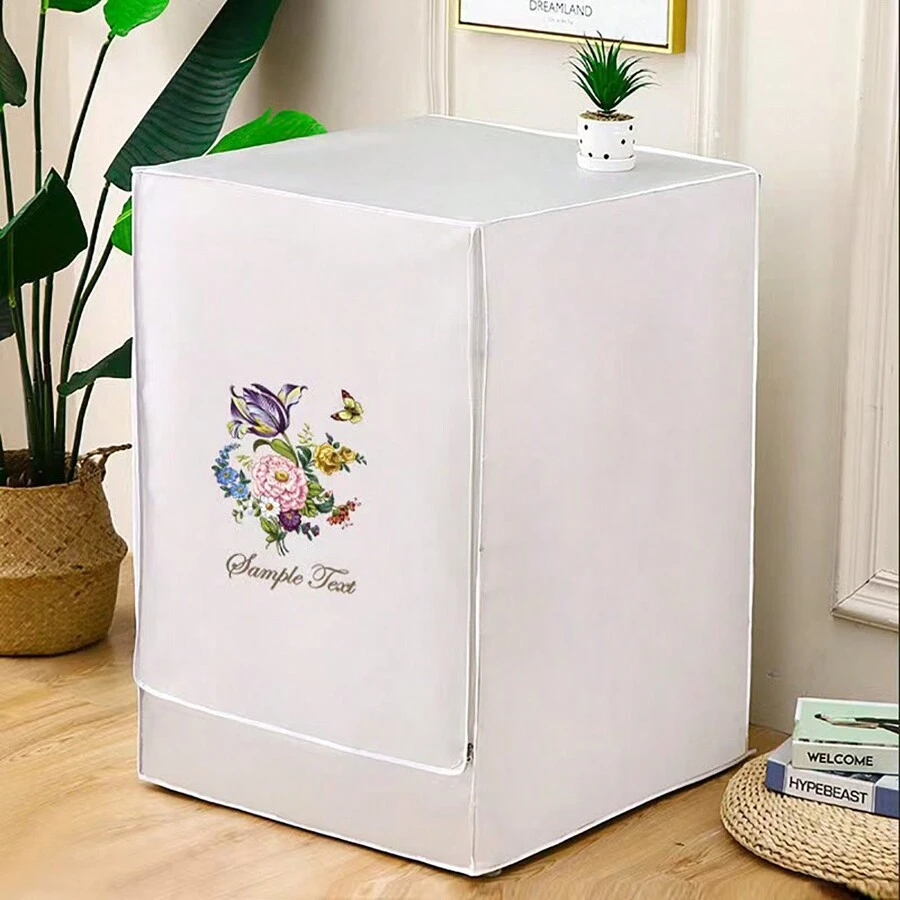 Waterproof, Sun-Proof Washing Machine Cover For Fully Automatic Washing Machines,Kitchen Decor,Household Items - Silver - View 1