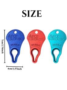 1PC Tick Remover Tool For Pets And Humans, Portable Tick Removal, Safe And Fast, Essential And Emergency Tool For Outdoor Activities, Effective And Painless - Multicolor - View 3