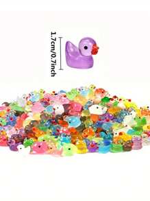 8/20/50pcs Glow-In-The-Dark Resin Mini Animal Statuettes, Luminous Duck, Dolphin, Frog, Rabbit, Tortoise, Stake Mount, No Electricity Needed, Suitable For Garden, Party, Miniature Landscape, Aquarium, Doll House Decor Outdoor Decor Garden Decor Home Decor