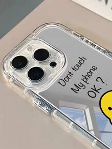 Mirror Phone Case 1pc Minimalist Cute Cartoon Duckling Pattern Air Cushion Anti-Slip Soft Phone Case Compatible With IPhone 11/12/13/14/15/16 Pro Max Waterproof Shockproof Anti-Fall Scratch Resistant - Multicolor - View 4
