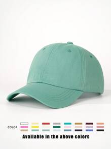 1pc Solid Color Baseball Cap, Adjustable Outdoor Sun Protection Casual Hat For Spring, Autumn, Travel, Beach, Suitable For Y2K Style Youth