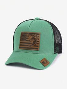 1pc Tropical Fish & Star Map Casual Streetwear Polyester Mesh Splice Warm Windproof UV Protection Unisex Baseball Cap, Versatile Snapback Hat For All Seasons - Mesh Cap - View 5