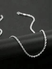 8 Stylish Stainless Steel Men's Titanium Steel Box Chain Necklace Flat Snake Chain Keel Chain Water Wave Chain Stainless Steel Collarbone Necklace Jewellery Set For Men's Daily Use