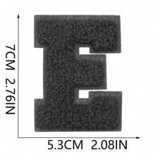 7CM，1 件，26 件，蓝色补丁，黑色补丁，粉色补丁，白色和黑色补丁，26 个蓝色英文字母 A-Z，闪亮字母时尚补丁，DIY 缝纫表达爱意，服装、裤子、帽子、牛仔裤、钱包等的独特装饰。 - 黑色 - 查看 25
