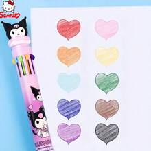 Sanrio 六件套、Coolomey、十色圆珠笔、卡通多色凝胶笔、Harperdog 圆珠笔、可爱学生文具笔、Sanrio、Sanrio 商品