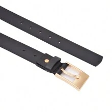 Cinto Feminino de Couro 35mm com Fivela Dourada - Preto, Marrom e Caramelo - 35511