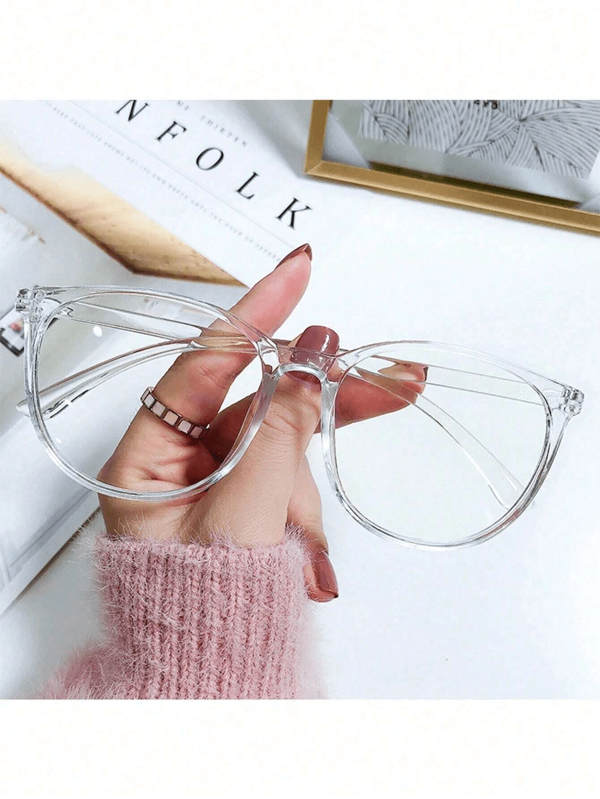 1/2 piezas Gafas clásicas modernas y simples con cristal transparente para actividades casuales al aire libre, vida diaria, oficina, lectura, accesorios para verano, playa, vacaciones y viajes