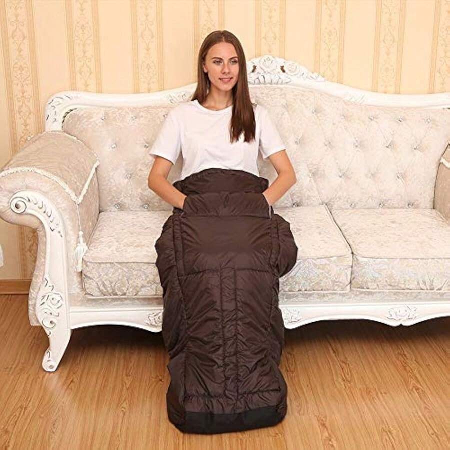 Electric Heating Pad Full Body Wraps Woolala Knee Hands Foot Warmer 6 Temperature Levels Auto Shut Off Washable - Brown1 - View 1