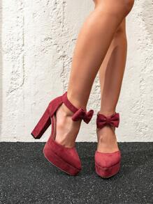 KENT WONG 女士高跟鞋红色鞋蝴蝶结高跟鞋平底鞋高跟鞋优雅鞋尖头鞋舒适蝴蝶结高跟鞋厚底高跟鞋正装高跟鞋度假鞋粗跟鞋尖头高跟鞋优雅鞋时尚新款派对高跟鞋特价 - 紅色 - 查看 6