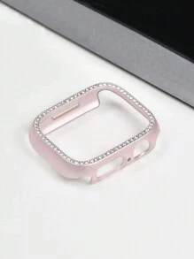 1 pièce Étui de protection décoré de cristaux scintillants et ajouré, compatible avec Apple Watch 38/40/41/42/44/45/46/49mm, Série Ultra/SE/10/9/8/7/6/5/4/3/2/1, accessoire de montre connectée de style