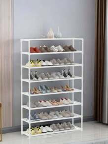 Étagère à chaussures assemblée multicouche simple, organisateur de stockage minimaliste, armoire à chaussures pour l'entrée - Multicolore - Voir 7