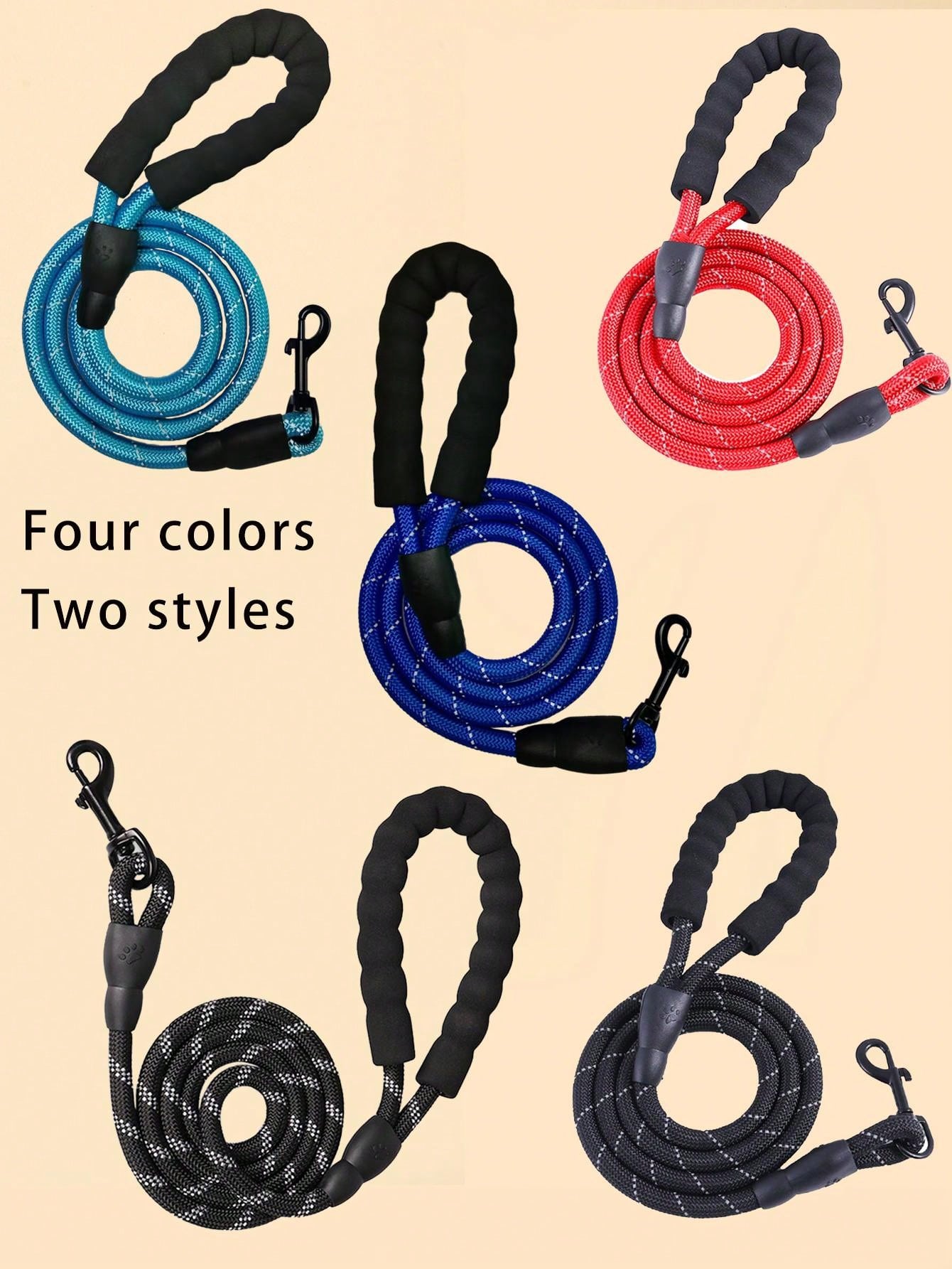 1pc Dog Leash, Explosion-Proof, Nighttime Reflective, Non-Choke Dog ...