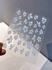 1 件 5D 恶魔花液体果冻美甲贴纸粘性滑块 DIY 指甲油美甲贴纸贴花