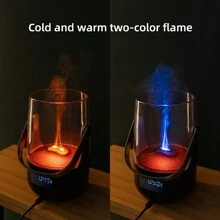 Rociador de aceite esencial de tecnología acústica de 200ml, con función de temporizador y apagado automático, humidificador doméstico USB, pequeño portátil manual de llama inteligente de gran capacidad para aromaterapia para camping