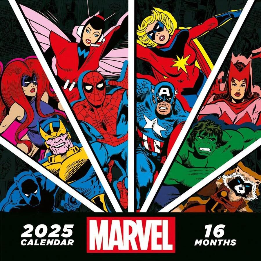 Marvel 2025 Square Calendar (Multicolored) SHEIN USA