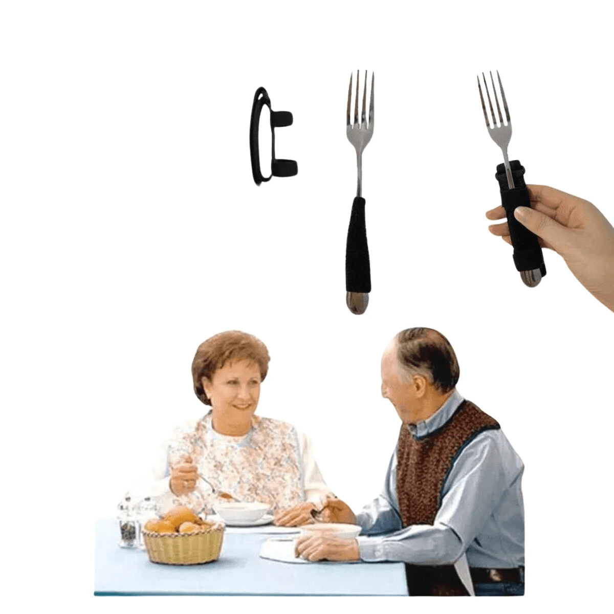 康复训练用具及辅具,适用于持勺持叉用餐辅助器具,餐饮辅助器具,老年人用餐用具(不含餐具) - 均碼 - 查看 1