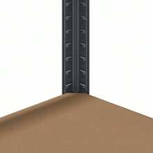 5 Tier Anthracite Steel And Engineered Wood Storage Shelf For Home And Office Organization - Black - View 9