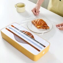 1 pezzo Taglierina per pellicola plastica 2 in 1, taglierina multiuso per carta da forno e alluminio, con ventosa/magnetica, adatta per pellicola plastica, carta da forno, carta per friggere, alluminio e altro, versatile per diverse dimensioni, adatta anche come regalo