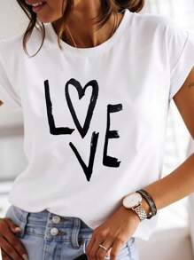 Women's Casual Short Sleeve Round Neck T-Shirt