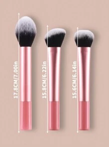 3件套化妆刷套装 - 粉底刷、晕染刷、遮瑕刷，便携式化妆工具，化妆刷套装，化妆刷套装，化妆刷组合，全套化妆工具，化妆刷套装，全套化妆工具，化妆刷组合，化妆刷套装，化妆礼盒套装