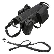 2pcs Tactical Dog Harness With 3 MOLLE Webbing Pouches And 1 Elastic Leash, Adjustable Military Dog Vest, Heavy Duty Chew Resistant Dog Chest Strap For Walking, Hiking And Training - Multicolor - View 11