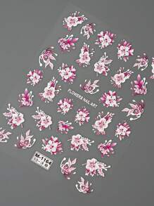1 st 5D Reliëf Nagelstickers Bloemen Nagelstickers Zomer Nail Art Stickers DIY Ontwerp Decoratie Accessoires Charms