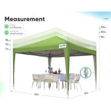 Quictent Privacy 10x10 Pop Up Canopy Tent With Sidewalls And Roll-Up Ventilated Windows, One Person Setup, Easy Outdoor Commercial Event Gazebo Shelter Enclosed Waterproof, Bonus 4 Sandbags (Beige) - Green - View 4