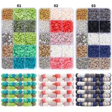 1350/4050+Pcs Clay Beads Jewelry Making Kit,Friendship Bracelet Kits Clay Flat Round Golden Silver Beads Flower Spacer Beads For Jewelry Bracelets Making Supplies DIY Crafts - Multicolor - View 8